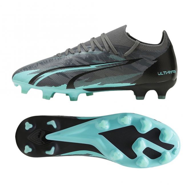 Puma ULTRA MATCH RUSH FG/AG Fussballschuh - grau/blau