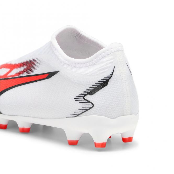 Puma ULTRA MATCH LL FG/AG JR Fussballschuh - white black fire red