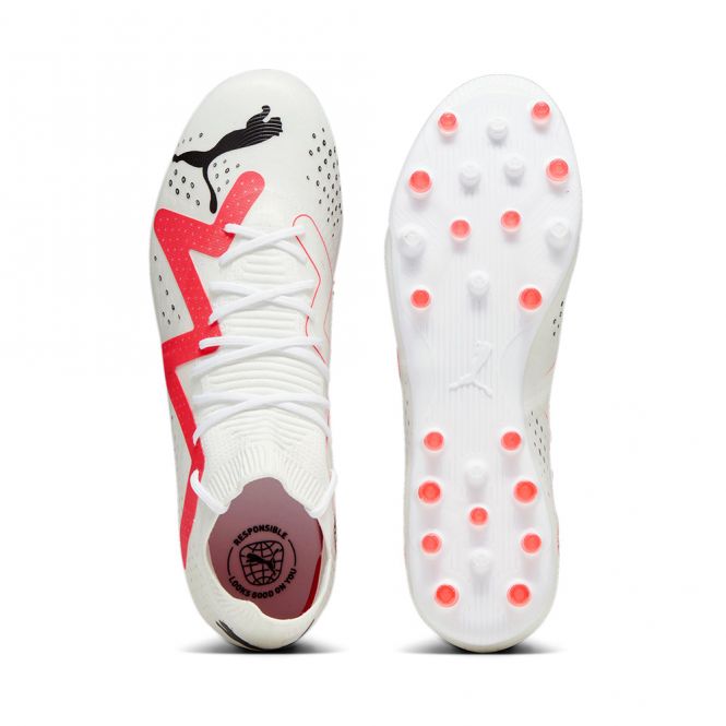 Puma FUTURE MATCH MG Rasen + Kunstrasenschuh - white black fire red