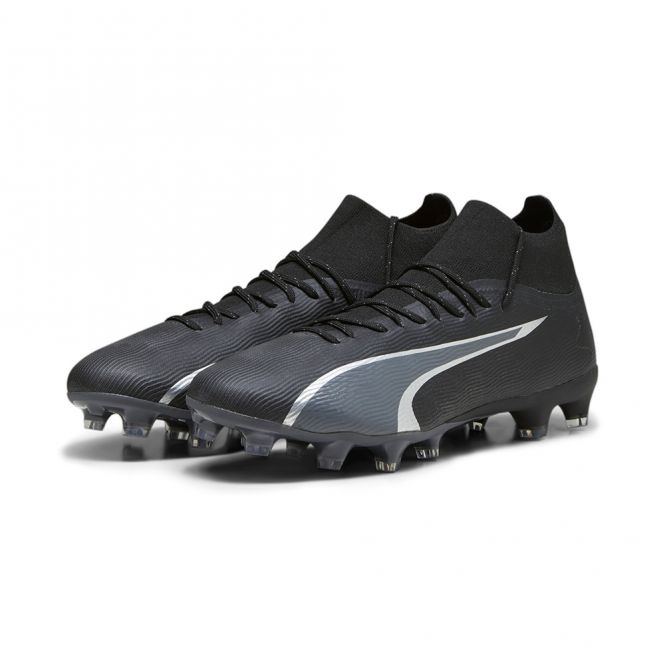 Puma ULTRA PRO FG/AG Fussballschuh - black silver