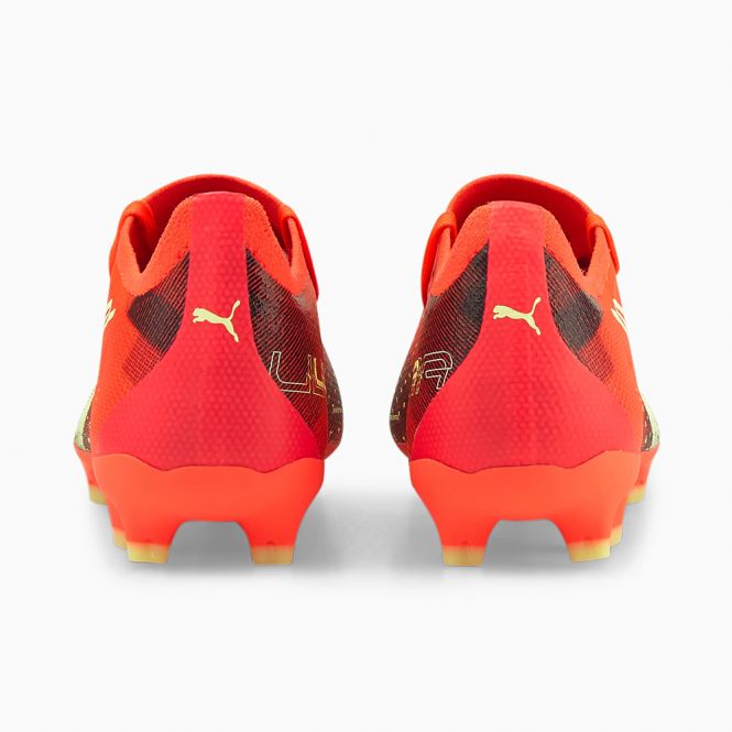 Puma ULTRA MATCH FG/AG Fussballschuh - Fiery Coral Fizzy Light Black