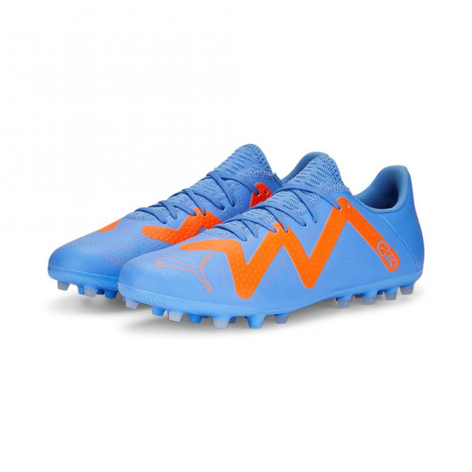 Puma FUTURE PLAY MG Rasen + Kunstrasenschuh - blue glimmer white ultra orange