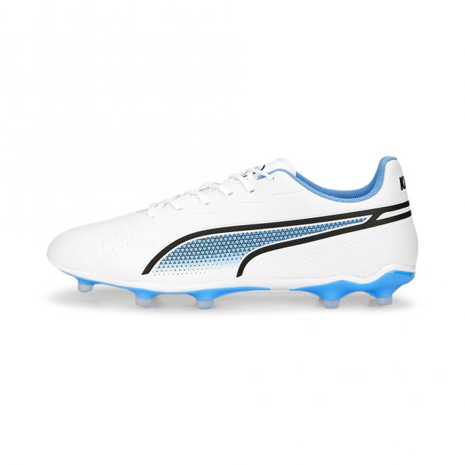 Puma King Match FG/AG Fussballschuh - white blue glimmer