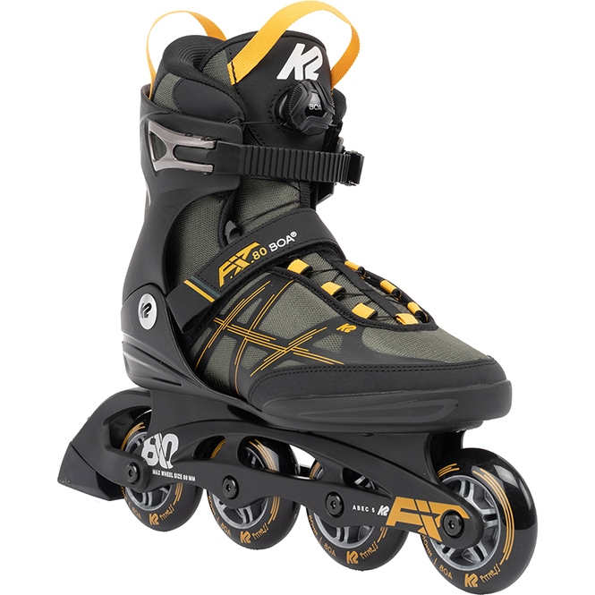 K2 F.I.T 80 BOA Inline Skate gray/mustard