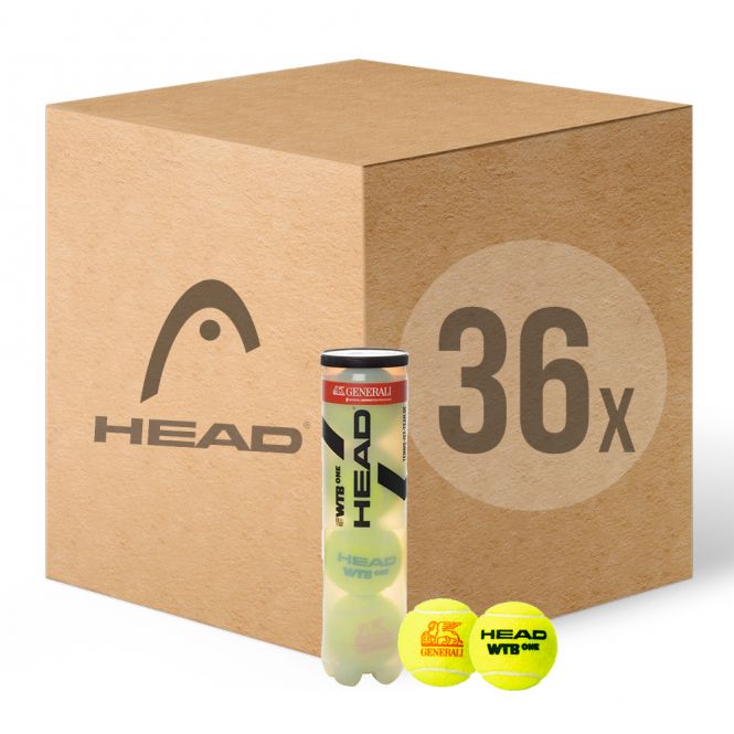 HEAD WTB ONE 36er Karton Tennisbälle - Offizieller WTB Spielball