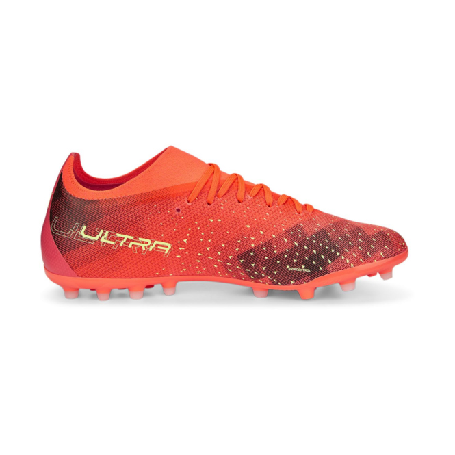 Puma ULTRA MATCH MG Kunstrasenschuh - coral fizzy light black