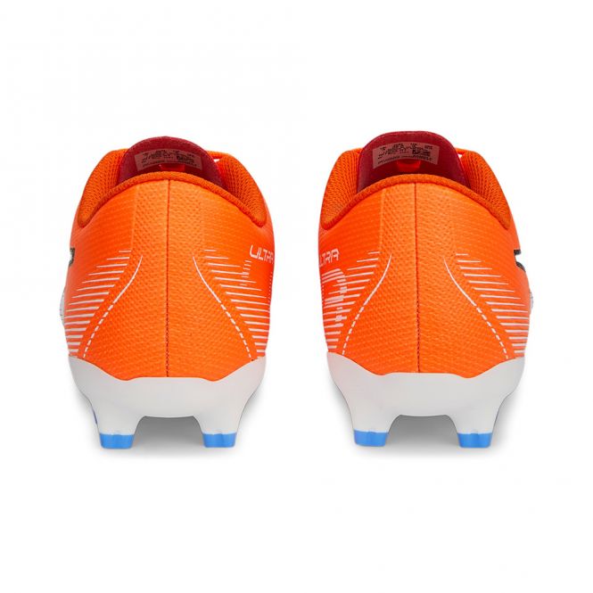 Puma ULTRA PLAY FG/AG JR Fussballschuh - ultra orange white blue glimmer