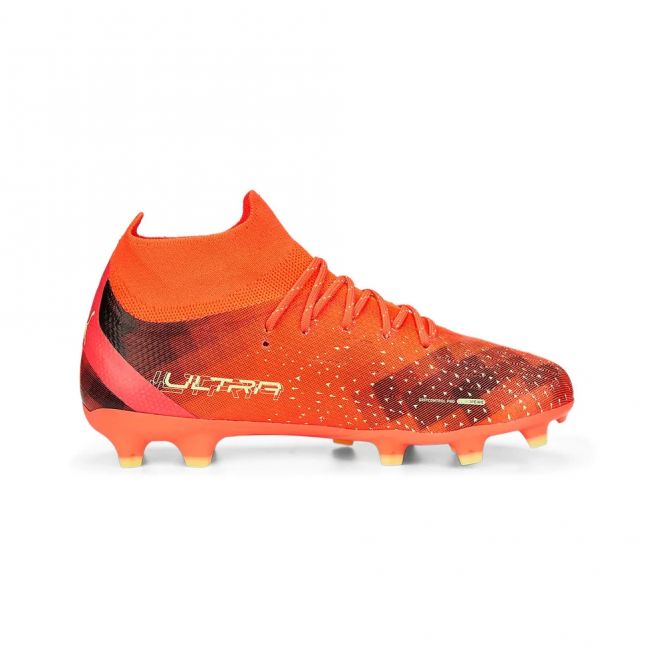 Puma ULTRA PRO FG/AG JR Fussballschuh - fiery coral fizzy light black