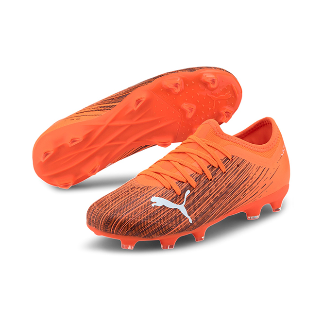 Puma ULTRA 3.1 FG/AG Jr. Fussballschuh shocking orange schwarz