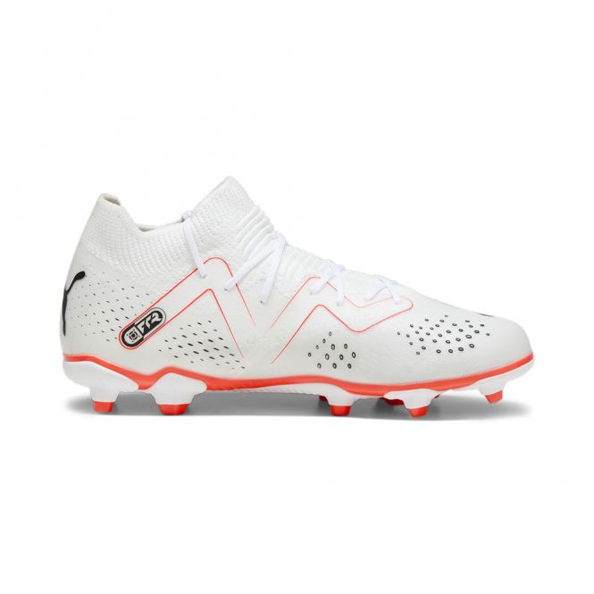 Puma FUTURE MATCH FG/AG JR Fussballschuh - white black fire red