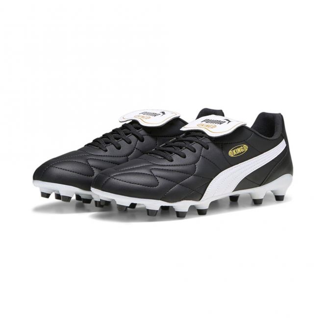 Puma KING TOP FG/AG Fussballschuh - schwarz weiss