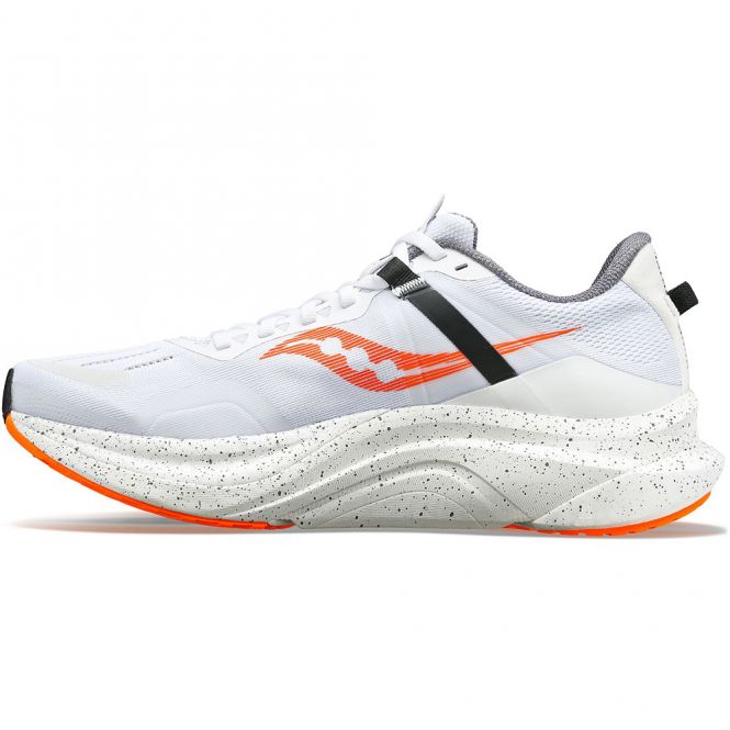 saucony Tempus Herren Stabilität Laufschuh - White/Viziorange