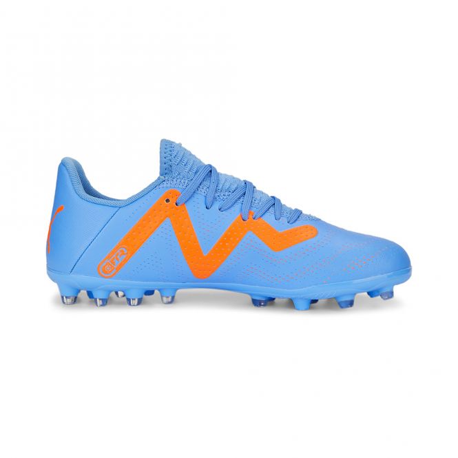 Puma FUTURE PLAY MG JR Rasen + Kunstrasenschuh - blue glimmer white ultra orange