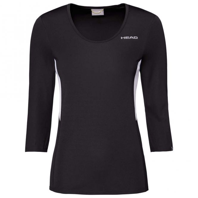 Head Club Tech 3/4 T-Shirt Damen - schwarz