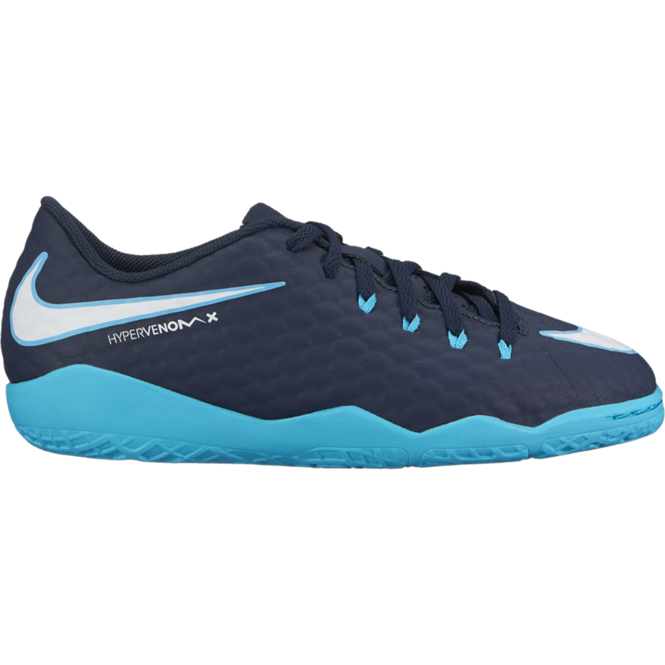 Nike Jr HypervenomX Phelon III IC Ice-Blau