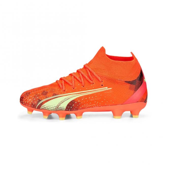 Puma ULTRA PRO FG/AG JR Fussballschuh - fiery coral fizzy light black