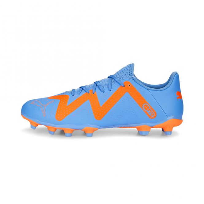 Puma FUTURE PLAY FG/AG Fussballschuh - Blue Glimmer White Ultra Orange