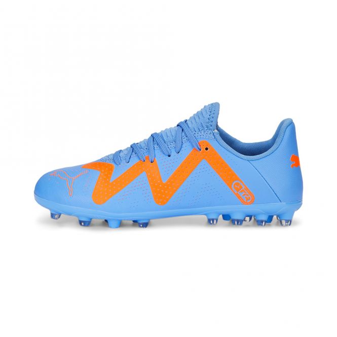 Puma FUTURE PLAY MG JR Rasen + Kunstrasenschuh - blue glimmer white ultra orange