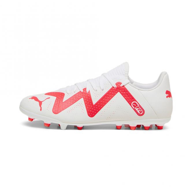 Puma FUTURE PLAY MG Rasen + Kunstrasenschuh - white black fire red