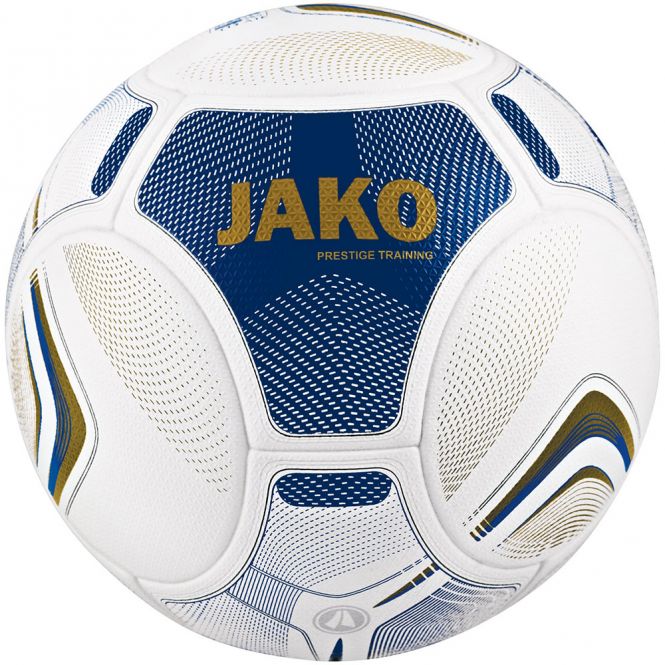 JAKO Prestige Trainingsball - weiß/navy/gold, Grösse 5