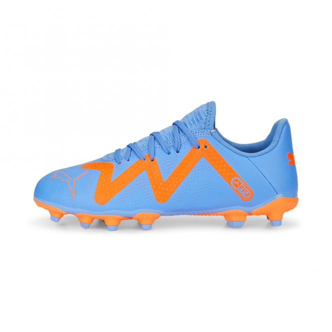 Puma FUTURE PLAY FG/AG JR Fussballschuh - Blue Glimmer White Ultra Orange