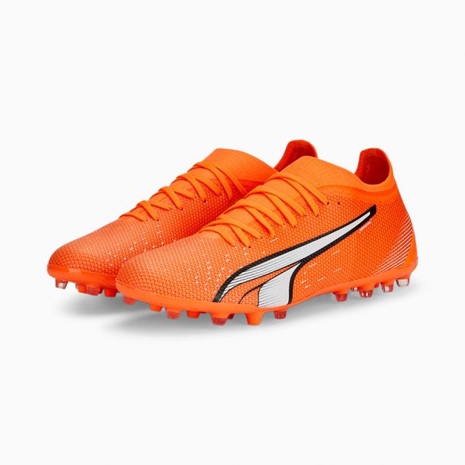 Puma ULTRA MATCH MG Rasen + Kunstrasenschuh - orange white blue glimmer