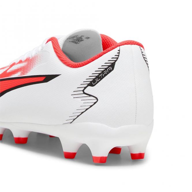 Puma ULTRA PLAY FG/AG JR Fussballschuh - white black fire red