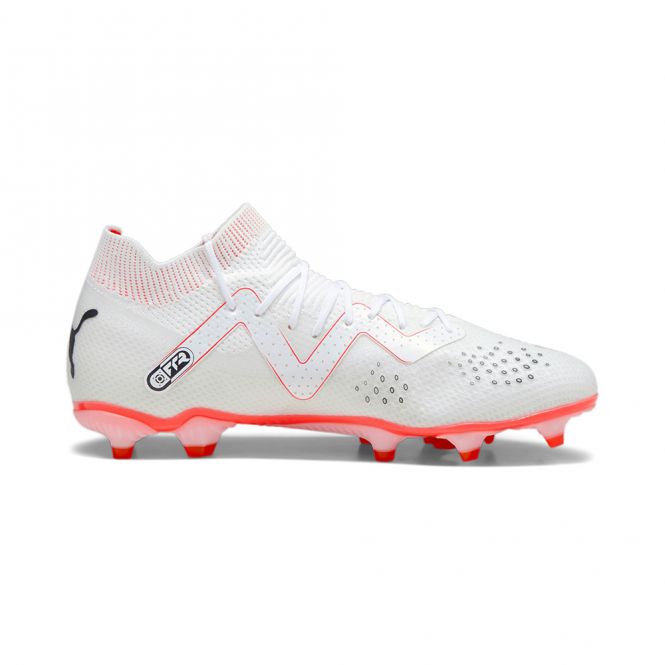 Puma FUTURE PRO FG/AG Fussballschuh - white black fire red