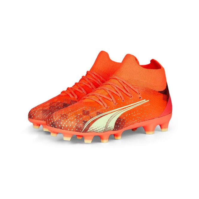 Puma ULTRA PRO FG/AG JR Fussballschuh - fiery coral fizzy light black