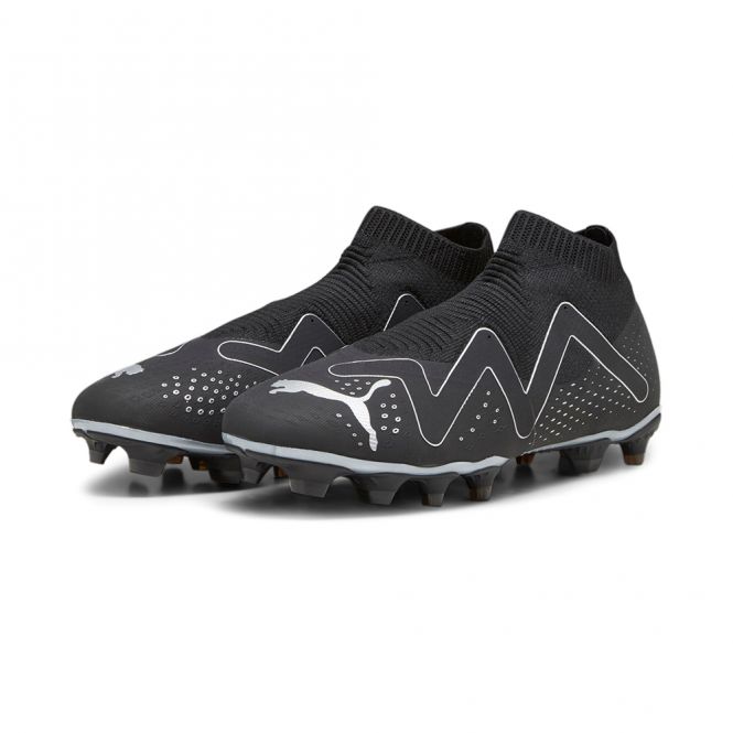 Puma FUTURE MATCH+ LL FG/AG Fussballschuh - black silver