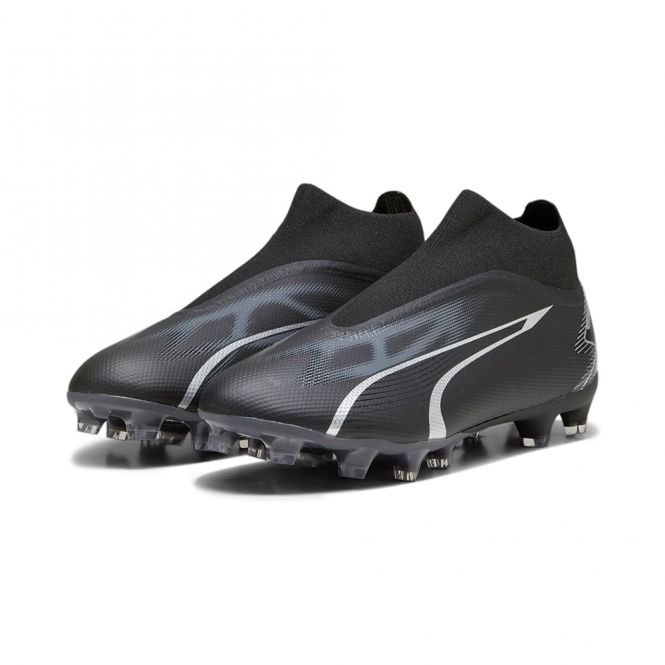 Puma ULTRA MATCH+ LL FG/AG Fussballschuh - black silver