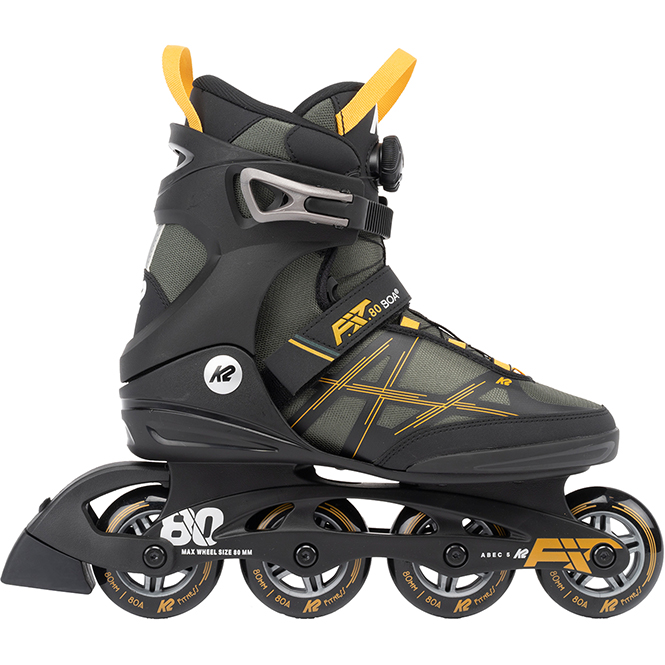 K2 F.I.T 80 BOA Inline Skate gray/mustard