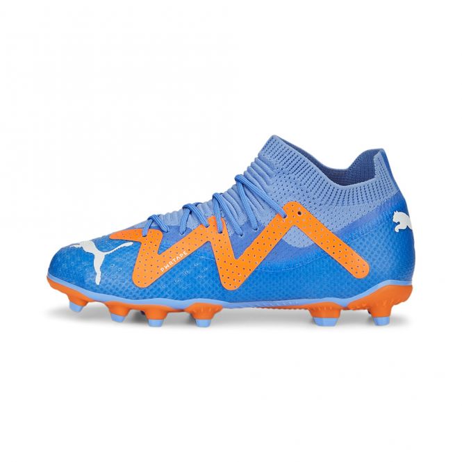 Puma FUTURE PRO FG/AG JR Fussballschuh - Blue Glimmer White Ultra Orange