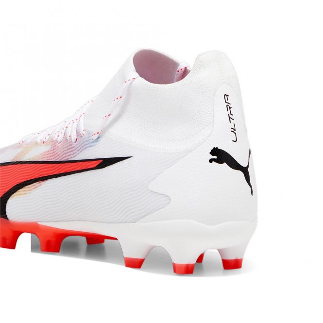 Puma ULTRA PRO FG/AG Fussballschuh - white black fire red