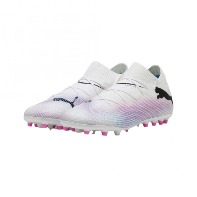 Puma FUTURE 7 PRO MG Rasen + Kunstrasenschuh - white poison pink