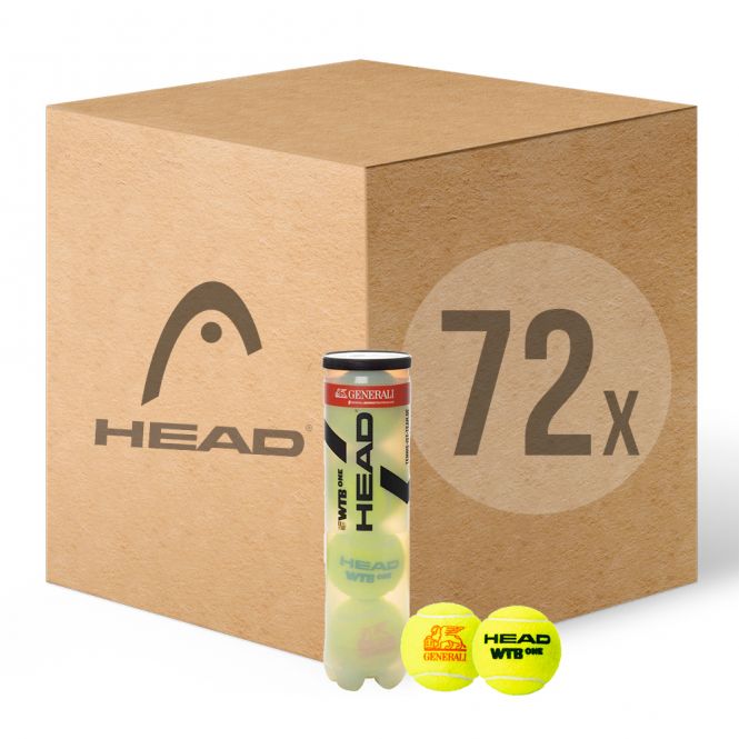 HEAD WTB ONE 72er Karton Tennisbälle - Offizieller WTB Spielball