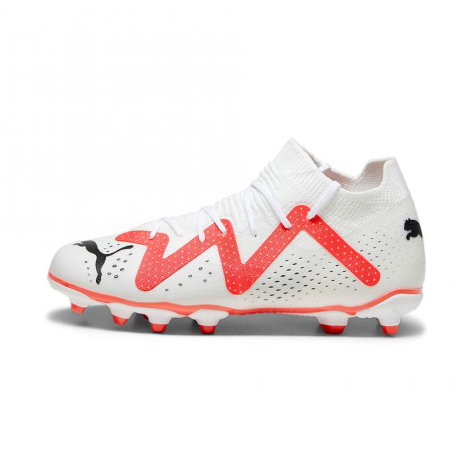 Puma FUTURE MATCH FG/AG JR Fussballschuh - white black fire red