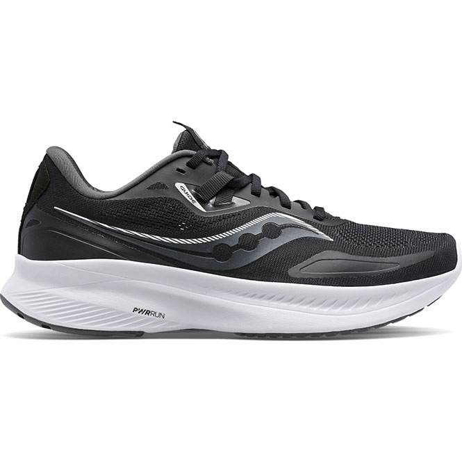 saucony Guide 15 Herren Stabilität-  Laufschuh - schwarz/weiß