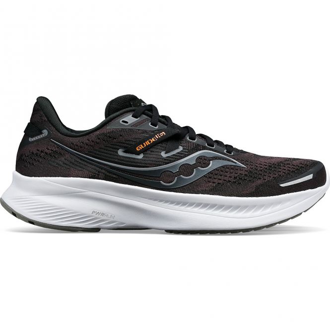 saucony Guide 16 Herren Stabilität-  Laufschuh - schwarz/weiß