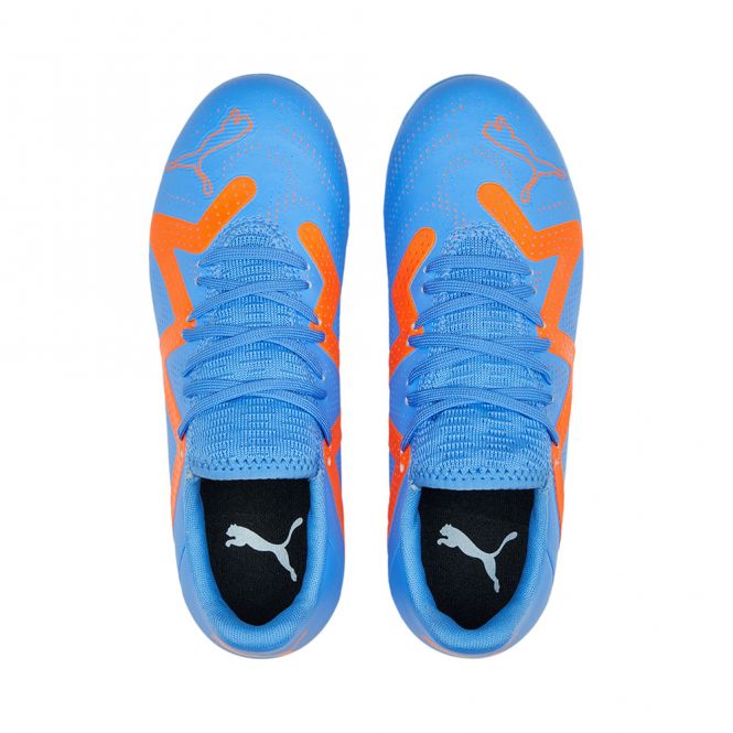 Puma FUTURE PLAY MG JR Rasen + Kunstrasenschuh - blue glimmer white ultra orange