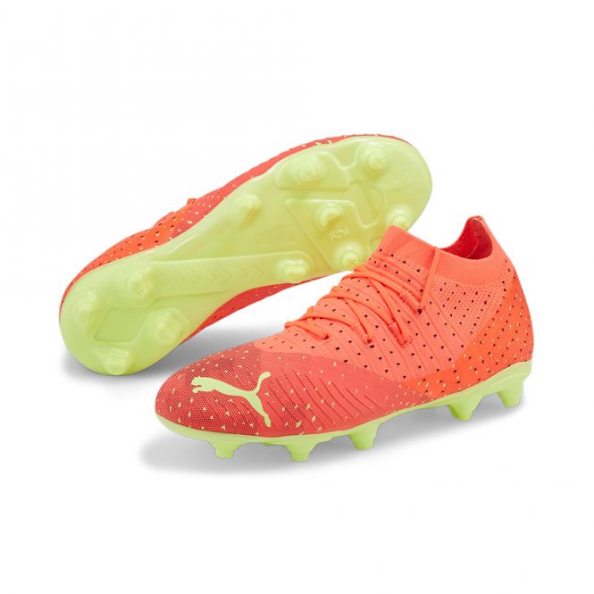 Puma FUTURE Z 3.4 FG/AG Jr Fußballschuhe - fiery coral fizzy light black salmon