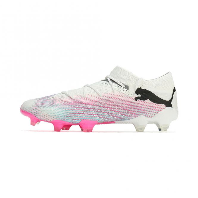 Puma FUTURE 7 ULTIMATE Low FG/AG Fussballschuh - white poison pink