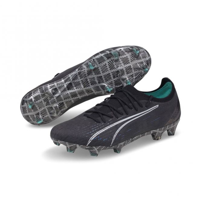 Puma ULTRA Ultimate FG/AG Fussballschuh - schwarz silber türkis