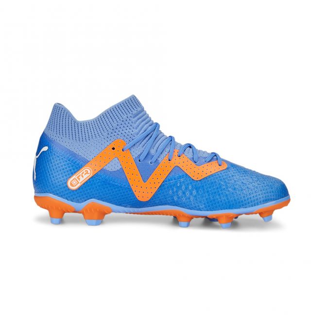 Puma FUTURE PRO FG/AG JR Fussballschuh - Blue Glimmer White Ultra Orange