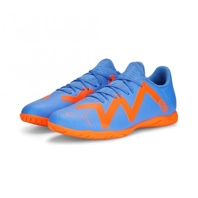 Puma FUTURE PLAY IT Hallenschuh - blue glimmer white ultra orange