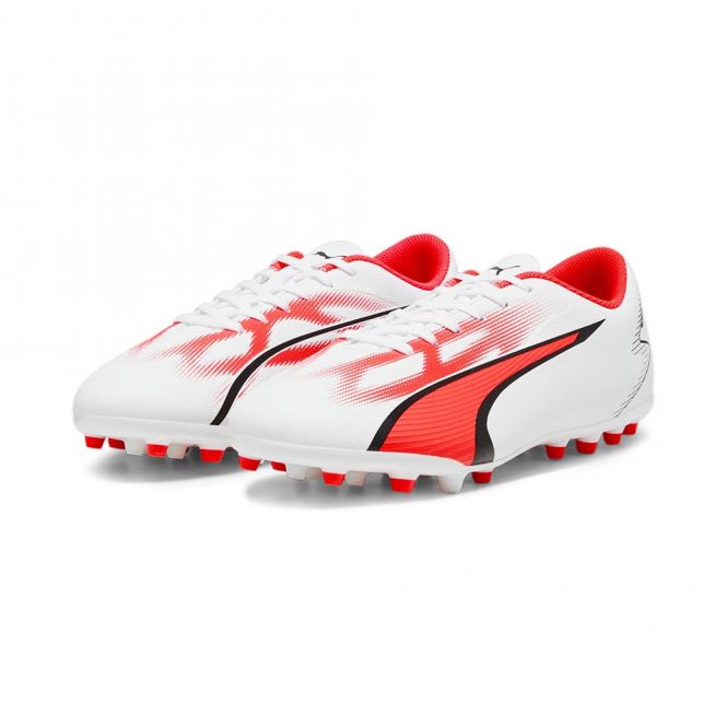 Puma ULTRA PLAY MG Rasen + Kunstrasenschuh - white black fire red