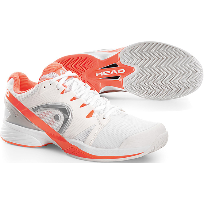 Head Nitro Pro Damen Tennisschuh - white/neon coral