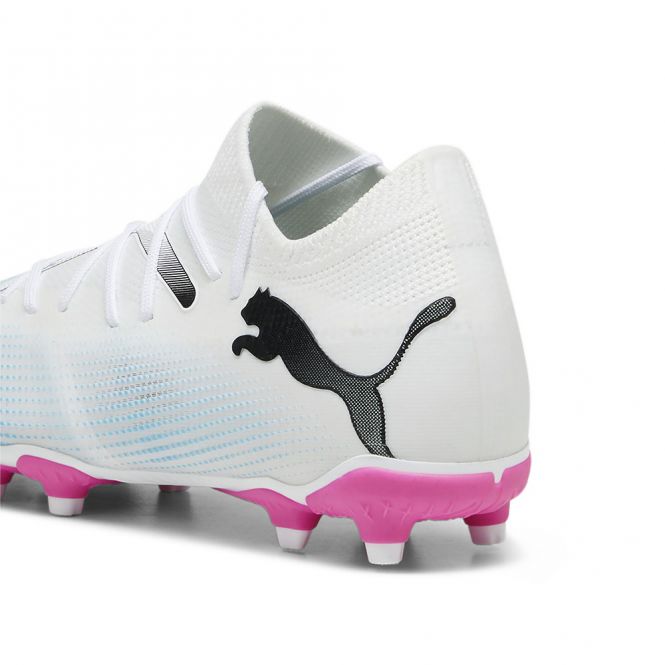 Puma FUTURE 7 MATCH FG/AG JR Fussballschuh - white poison pink