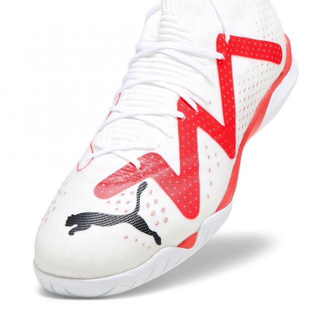 Puma FUTURE MATCH IT Hallenschuh - white black fire red