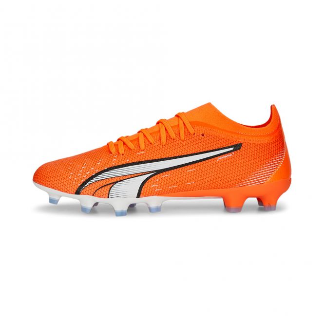 Puma ULTRA MATCH FG/AG Fussballschuh - ultra orange white blue glimmer